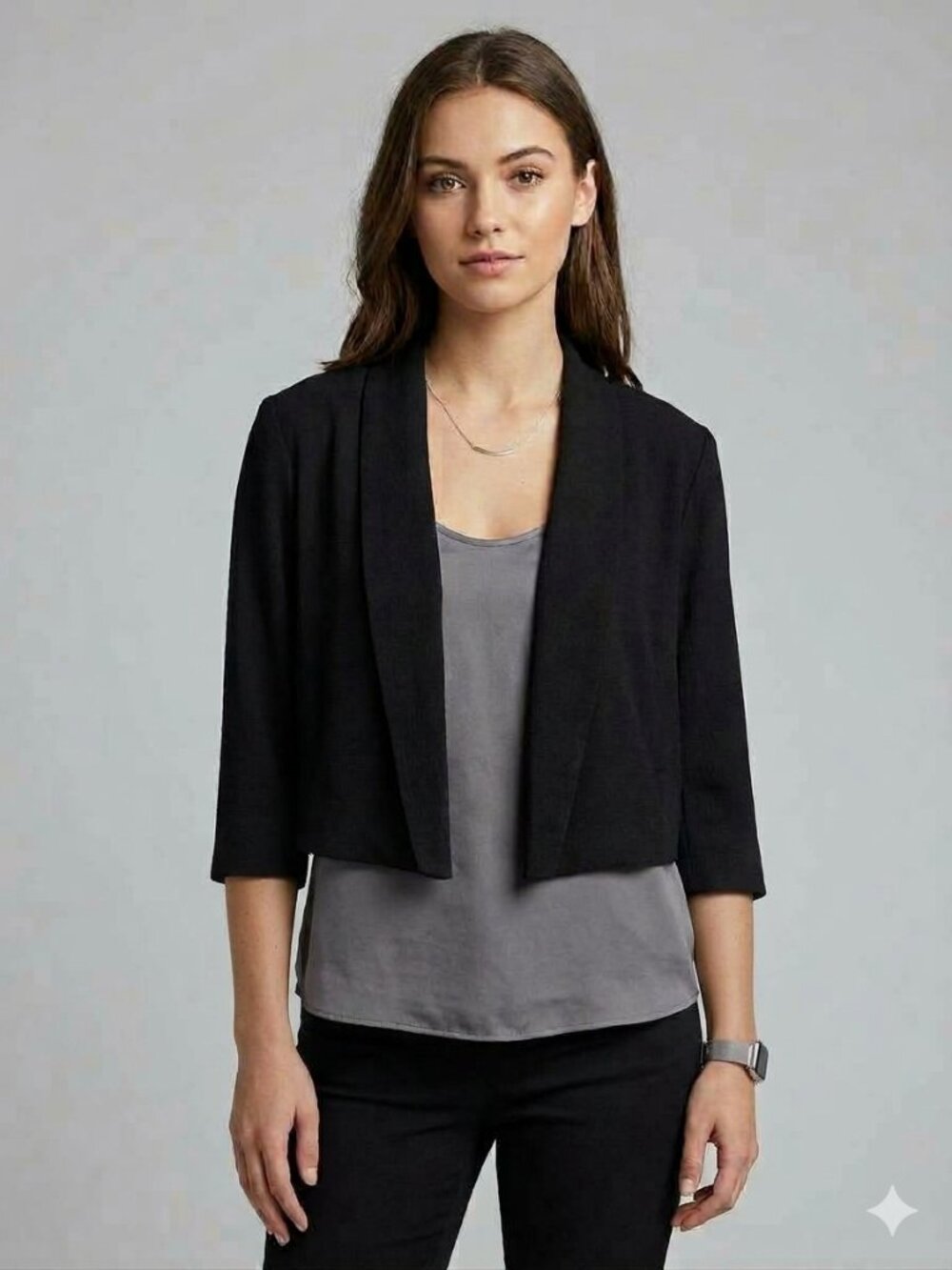 ECLIPSE cropped black cardigan size Medium